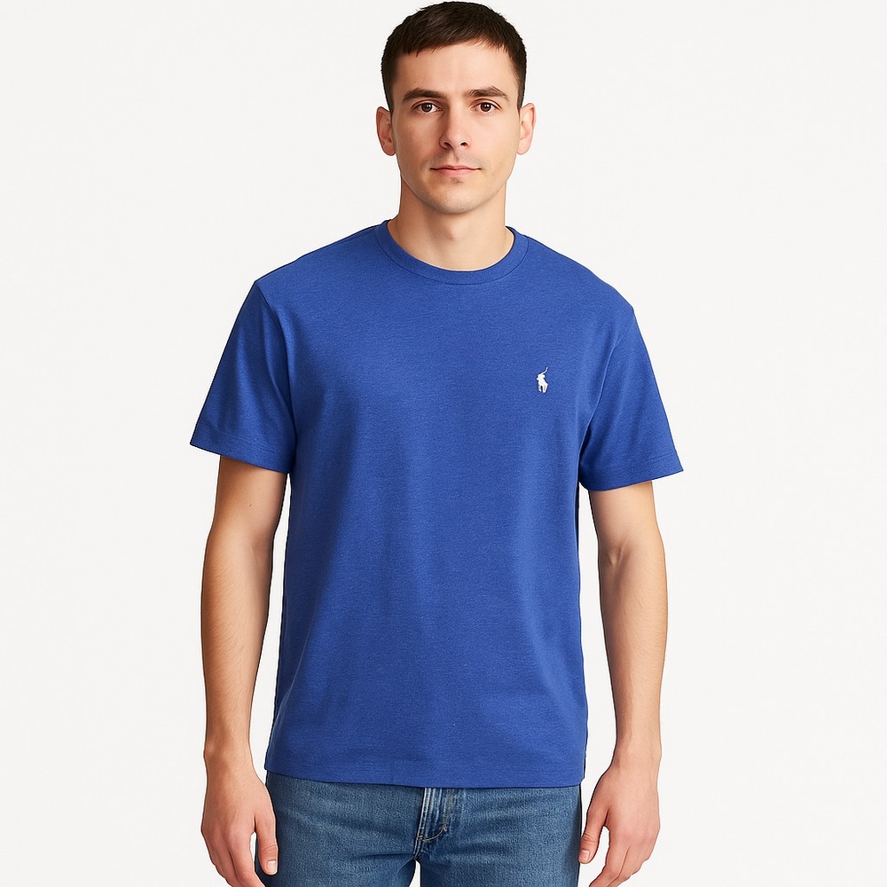 Polo Ralph Lauren Blue Classic Fit Heavyweight Jersey T-Shirt Men’s Medium‎